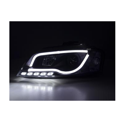 Faros Luz Diurna Con R87 Audi A3 8p Bj. 08-12 Negro Fk Automotive