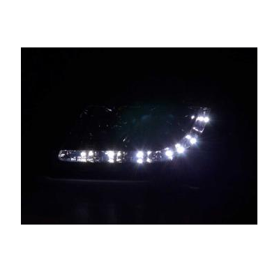 Faros Delanteros Luz Diurna Set Audi A3 Modelo 8l  96-00 Cromado Fk Automotive