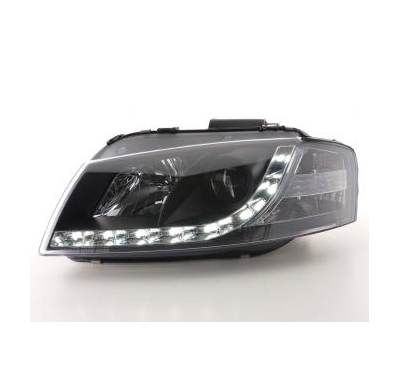 Faros Delanteros Luz Diurna Set Luz Diurna Audi A3 Modelo 8p  03-08 Negro Fk Automotive