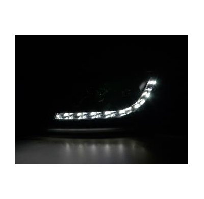 Faros Delanteros Luz Diurna Set Luz Diurna Audi A3 Modelo 8p  03-08 Negro Fk Automotive