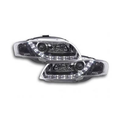 Faros Delanteros Luz Diurna Set Audi A4 Modelo 8e  05-07 Cromado Fk Automotive