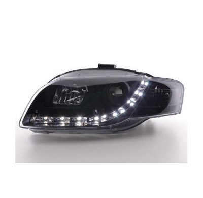 Faros Delanteros Luz Diurna Set Audi A4 Modelo 8e  05-07 Negro Fk Automotive