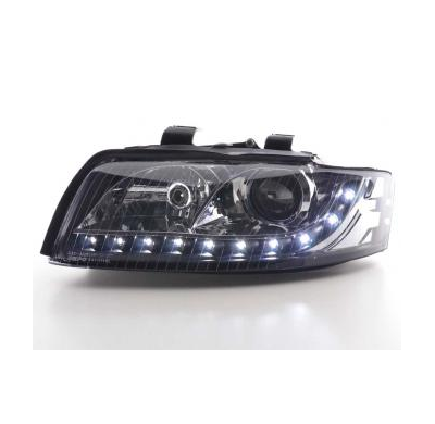Faros Delanteros Luz Diurna Set Audi A4 Modelo 8e  01-04 Negro Fk Automotive