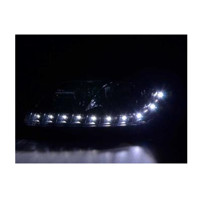 Faros Delanteros Luz Diurna Set Audi A4 Modelo 8e  01-04 Negro Fk Automotive