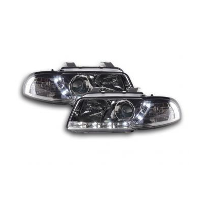 Faros Delanteros Luz Diurna Set Audi A4 Modelo B5  95-99 Cromado Fk Automotive