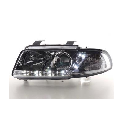 Faros Delanteros Luz Diurna Set Audi A4 Modelo B5  95-99 Cromado Fk Automotive