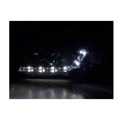 Faros Delanteros Luz Diurna Set Audi A4 Modelo B5  95-99 Cromado Fk Automotive