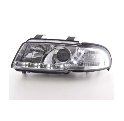 Faros Delanteros Luz Diurna Set Audi A4 Modelo B5  99-01 Cromado Fk Automotive