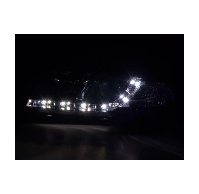 Faros Delanteros Luz Diurna Set Audi A4 Modelo B5  99-01 Cromado Fk Automotive