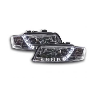Faros Delanteros Luz Diurna Set Audi A4 Modelo 8e  01-04 Cromado Fk Automotive