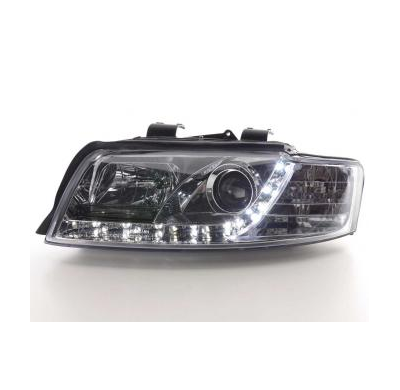 Faros Delanteros Luz Diurna Set Audi A4 Modelo 8e  01-04 Cromado Fk Automotive