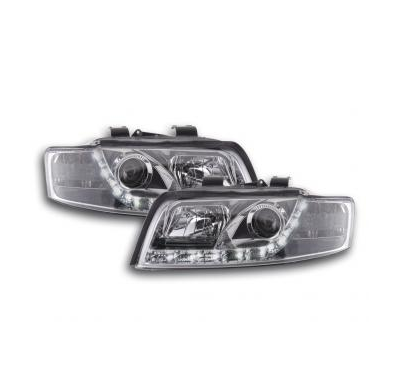 Faros Delanteros Luz Diurna Set Luz Diurna Audi A4 Modelo 8e  01-04 Cromado Fk Automotive