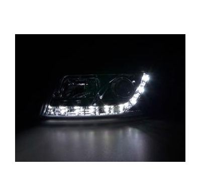 Faros Delanteros Luz Diurna Set Luz Diurna Audi A4 Modelo 8e  01-04 Cromado Fk Automotive