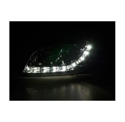 Faros Delanteros Luz Diurna Set Luz Diurna Audi A4 Modelo 8e  04-08 Cromado Fk Automotive
