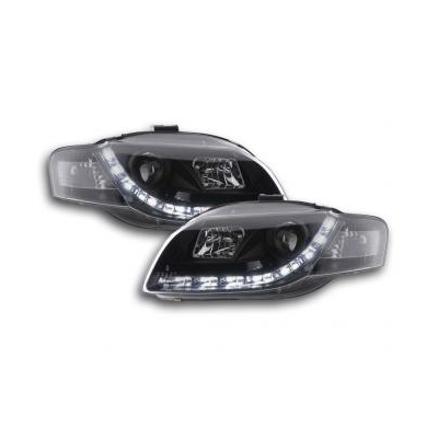 Faros Delanteros Luz Diurna Set Luz Diurna Audi A4 Modelo 8e  04-08 Negro Fk Automotive