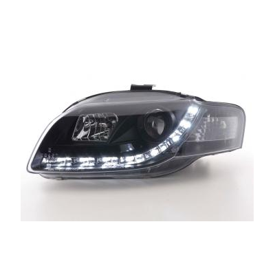 Faros Delanteros Luz Diurna Set Luz Diurna Audi A4 Modelo 8e  04-08 Negro Fk Automotive