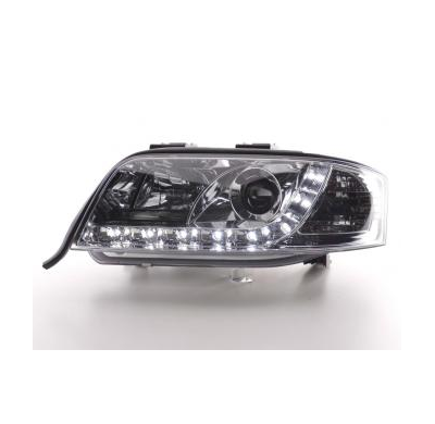 Faros Delanteros Luz Diurna Set Audi A6 Modelo 4b  01-04 Cromado Fk Automotive