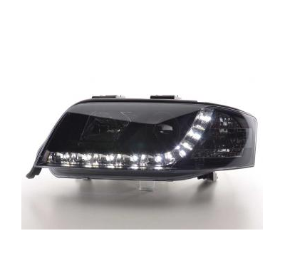 Faros Delanteros Luz Diurna Set Audi A6 Modelo 4b  01-04 Negro Fk Automotive