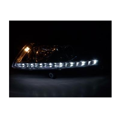 Faros Delanteros Luz Diurna Set Luz Diurna Audi A6 Modelo 4f  04-08 Cromado Fk Automotive