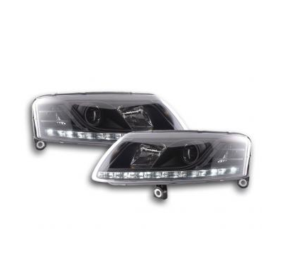 Faros Delanteros Luz Diurna Set Luz Diurna Audi A6 Modelo 4f  04-08 Negro Fk Automotive