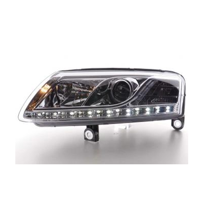 Faros Delanteros Luz Diurna Set Audi A6 Modelo 4f  04-08 Cromado Fk Automotive