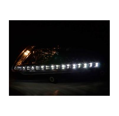 Faros Delanteros Luz Diurna Set Audi A6 Modelo 4f  04-08 Cromado Fk Automotive