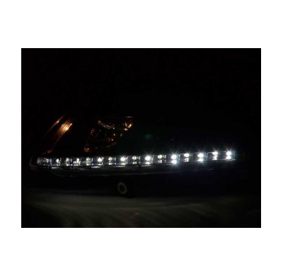 Faros Delanteros Luz Diurna Set Audi A6 Modelo 4f  04-08 Negro Fk Automotive