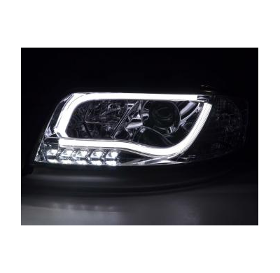 Faros Luz Diurna Set Con R87 Audi A6 Typ 4b Bj. 01-04 Cromado Fk Automotive