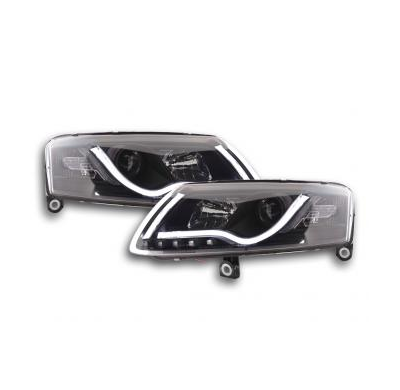 Faros Luz Diurna Set Audi A6 Typ 4f Bj. 04-08 Negro Fk Automotive
