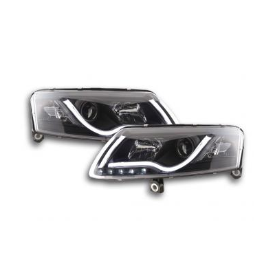 Faros Luz Diurna Set Con R87 Audi A6 Typ 4f Bj. 04-08 Negro Fk Automotive