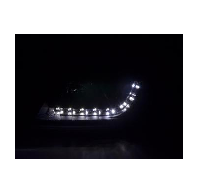 Faros Delanteros Luz Diurna Set Audi A6 Modelo 4b  97-01 Negro Fk Automotive