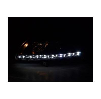 Faros Delanteros Luz Diurna Set Luz Diurna Audi A6 Modelo 4f  04-08 Negro Fk Automotive