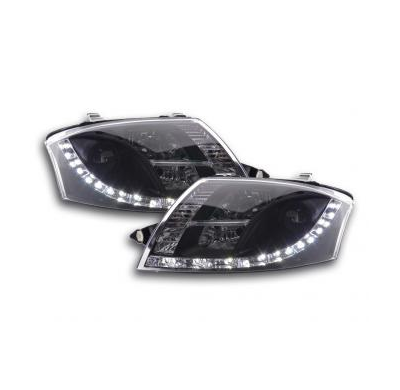 Faros Delanteros Luz Diurna Set Audi Tt Modelo 8n  99-06 Negro Fk Automotive