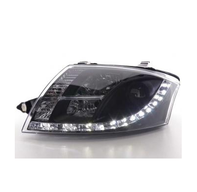 Faros Delanteros Luz Diurna Set Audi Tt Modelo 8n  99-06 Negro Fk Automotive