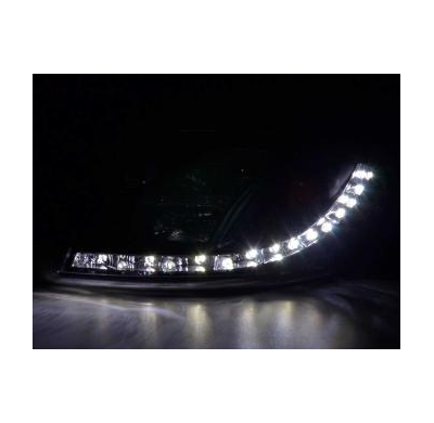Faros Delanteros Luz Diurna Set Audi Tt Modelo 8n  99-06 Negro Fk Automotive