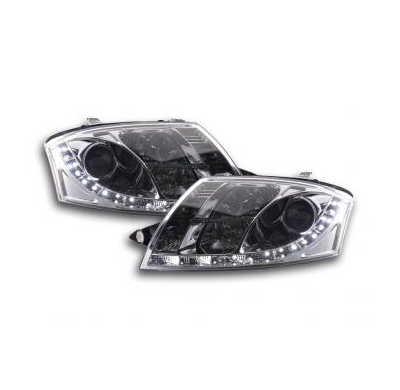 Faros Delanteros Luz Diurna Set Audi Tt Modelo 8n  99-06 Cromado Fk Automotive