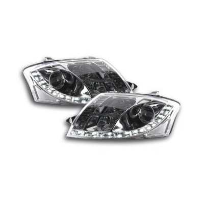Faros Delanteros Luz Diurna Set Audi Tt Modelo 8n  99-05, Cromado Fk Automotive