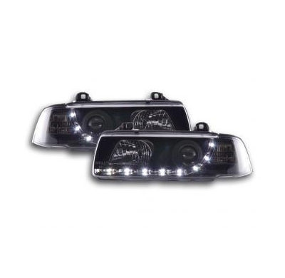 Faros Delanteros Luz Diurna Set Bmw Serie 3 Coupe Modelo E36  92-98 Negro Fk Automotive