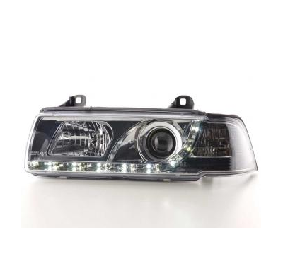 Faros Delanteros Luz Diurna Set Bmw Serie 3 Sedan Modelo E36  92-98 Cromado Fk Automotive