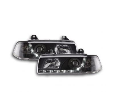 Faros Delanteros Luz Diurna Set Luz Diurna Bmw Serie 3 E36 Coupe Negro Fk Automotive