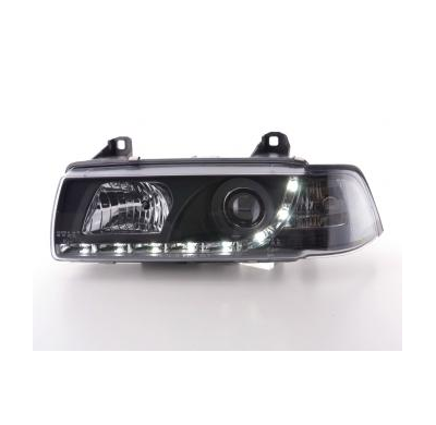 Faros Delanteros Luz Diurna Set Luz Diurna Bmw Serie 3 E36 Sedan Negro Fk Automotive