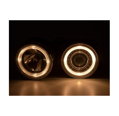 Faros Delanteros Angel Eyes Set  Bmw Serie 3 Modelo E30 2/4 Ptas.  87-91 Cromado Fk Automotive