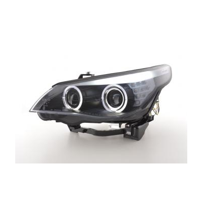 Faros Angel Eyes Led Xenon Bmw 5er E60/E61 Bj. 03-04 Negro Fk Automotive