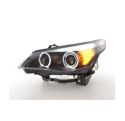 Faros Angel Eyes Led Xenon Bmw 5er E60/E61 Bj. 03-04 Negro Fk Automotive