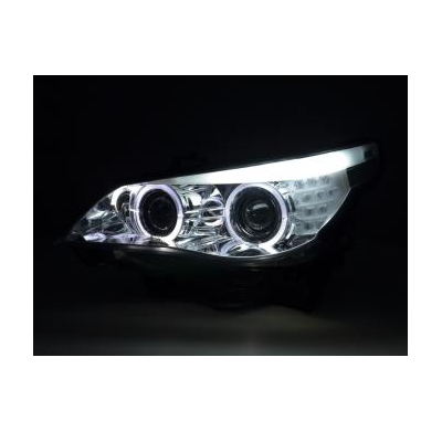 Faros Angel Eyes Led Xenon Bmw 5er E60/E61 Bj. 05-08 Cromado Fk Automotive