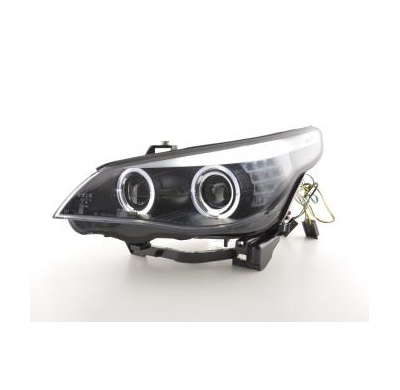 Faros Angel Eyes Led Xenon Bmw 5er E60/E61 Bj. 05-08 Negro Fk Automotive