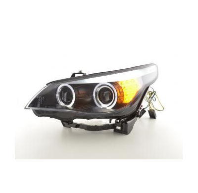 Faros Angel Eyes Led Xenon Bmw 5er E60/E61 Bj. 05-08 Negro Fk Automotive