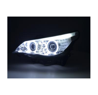 Faros Angel Eyes Ccfl Xenon Bmw 5er E60/E61 Bj. 05-08 Cromado Fk Automotive
