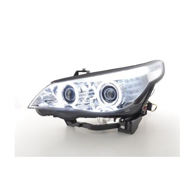 Faros Angel Eyes Ccfl Xenon Bmw 5er E60/E61 Bj. 03-04 Cromado Fk Automotive