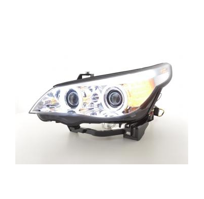 Faros Angel Eyes Ccfl Xenon Bmw 5er E60/E61 Bj. 03-04 Cromado Fk Automotive